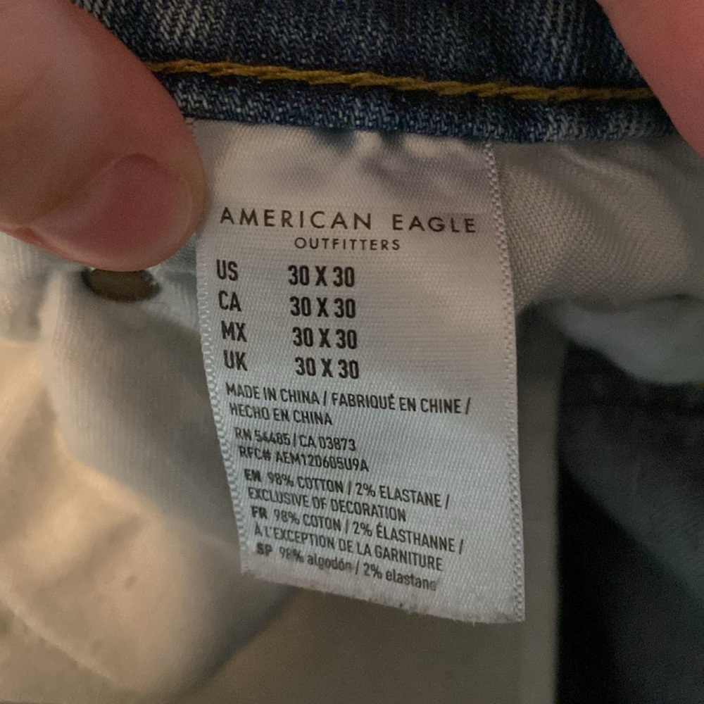 Men’s skinny fit American eagle blue jeans - Picture 3 of 4